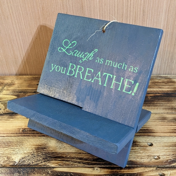 Wood Tablet or Book Holder Home Sweet Home Handmade Handcrafted - Picture 7 of 16